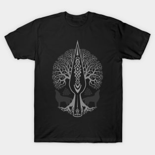 Gungnir - Spear of Odin and Tree of life  -Yggdrasil T-Shirt